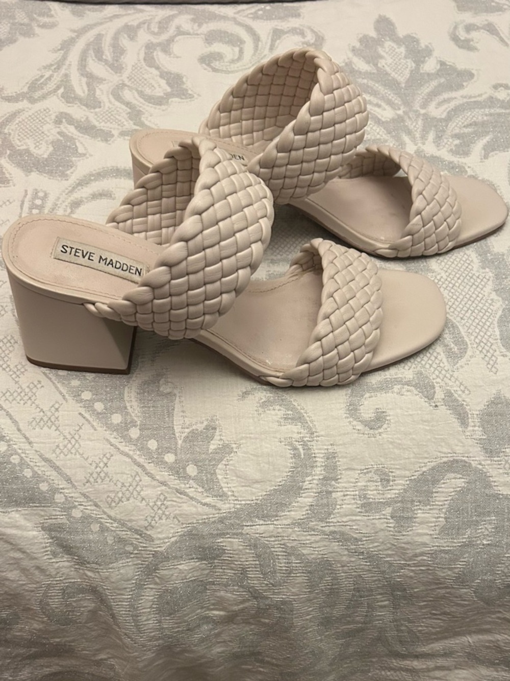 Steve Madden Braided Double-Strap Block Heel Mules